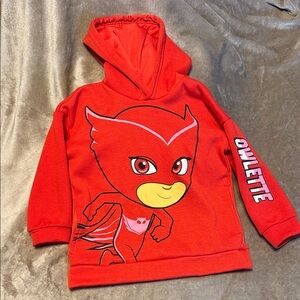 Owlette Red Kids Hoodie - Graphic Pullover 4T